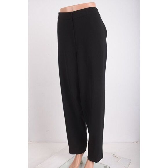 St. John Womens Emma Fit Ankle Pants Sz 16 Black Caviar k881vw90 NWT - Picture 3 of 7